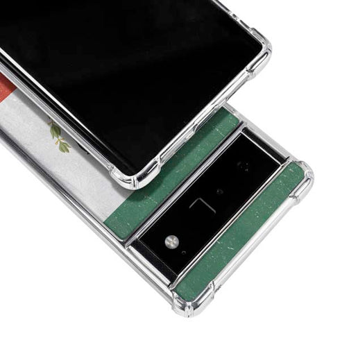 Mexico Flag Distressed Google Pixel 6 Clear Case